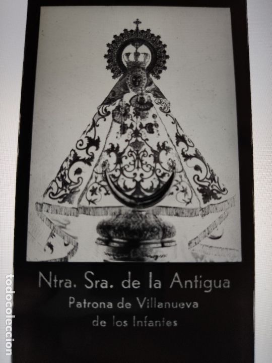 Photographie ancienne: VILLANUEVA DE LOS INFANTES CIUDAD REAL SRA DE LA ANTIGUA ANTIGUO CLICHE NEGATIVO EN CRISTAL