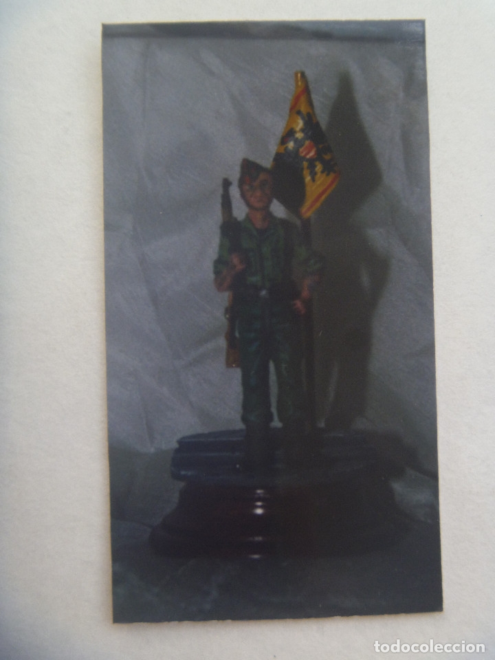 Fotograf&iacute;a antigua: PEQUE&Ntilde;A FOTO DE UN SOLDADITO DE PLOMO : LEGIONARIO, LEGION ESPA&Ntilde;OLA