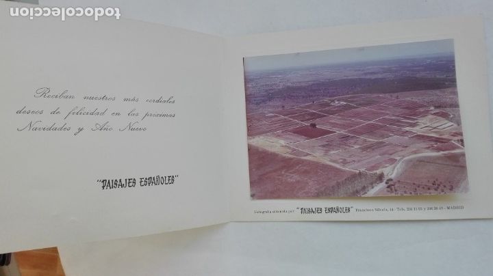 Antique Photography: FOTO A&Eacute;REA DE UN CAMPO. FELICITACI&Oacute;N DE NAVIDAD DE PAISAJES ESPA&Ntilde;OLES. A&Ntilde;OS 70