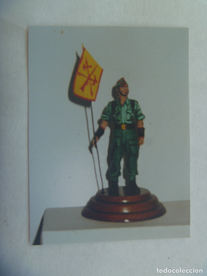 Fotograf&iacute;a antigua: PEQUE&Ntilde;A FOTO DE UN SOLDADITO DE PLOMO : LEGIONARIO, LEGION ESPA&Ntilde;OLA