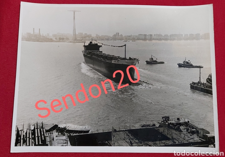 Fotografia antiga: FOTOGRAFIA BULKCARRIER AEGIS LINK. FACTORIA DE MATAGORDA PARA AEGIS SHIPPING CO