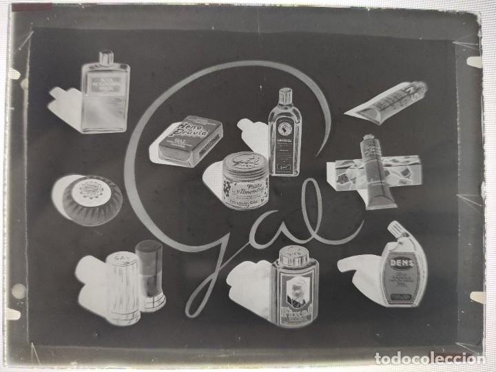 Photographie ancienne: ANTIGUO CLICHE NEGATIVO EN CRISTAL PUBLICIDAD GAL