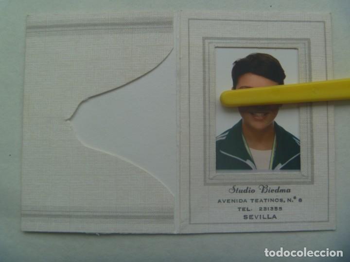Antique Photography: FOTO DE CARNET DE NI&Ntilde;O, EN SU ESTUCHE. DE STUDIO BIEDMA, SEVILLA