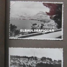 Fotografía antigua: 2 FOTOGRAFIAS DE POLLENSA NEVADA 1956. 6 X 9 CM. Lote 191352587