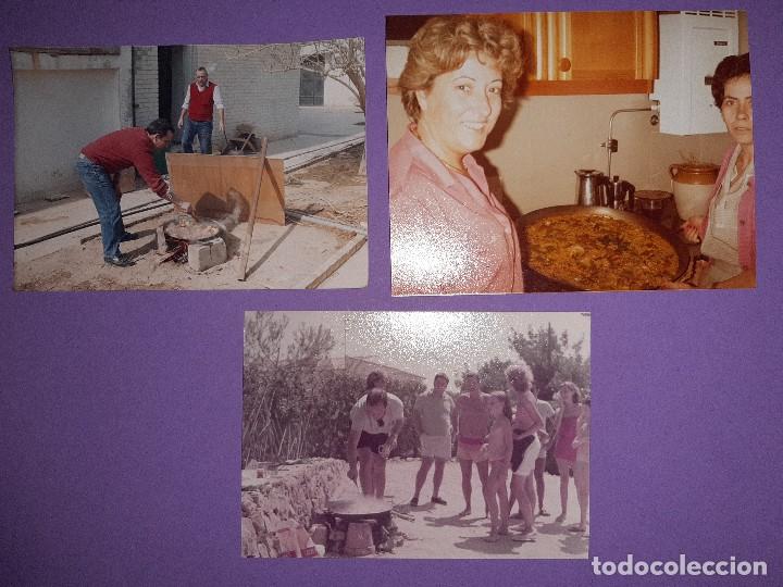 Photographie ancienne: LOTE TRES FOTOGRFIAS COCINANDO PAELLA VALENCIANA