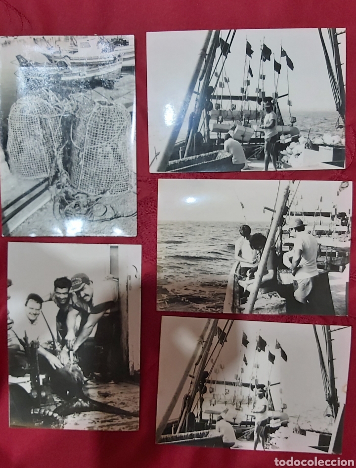 Alte Fotografie: FOTOGRAFIAS PESCADORES PUERTO DE BARCELONA A&Ntilde;OS 80
