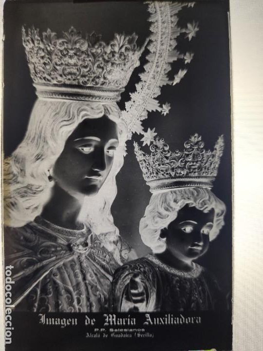 Alte Fotografie: ALCALA DE GUADAIRA SEVILLA SANTA MARIA AUXILIADORA ANTIGUO CLICHE NEGATIVO EN CRISTAL