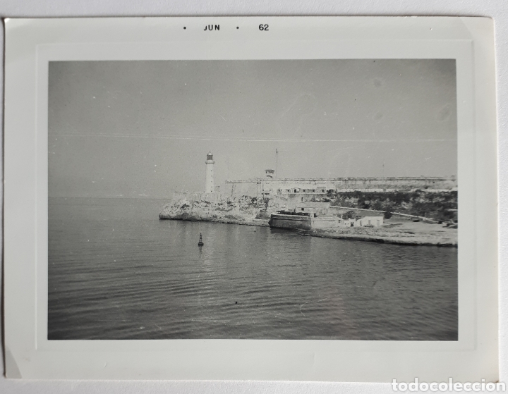 Alte Fotografie: LA HABANA. El Morro, sacado desde el M/N GUADALUPE. COMPA&Ntilde;IA TRASATLANTICA ESPA&Ntilde;OLA. 1962