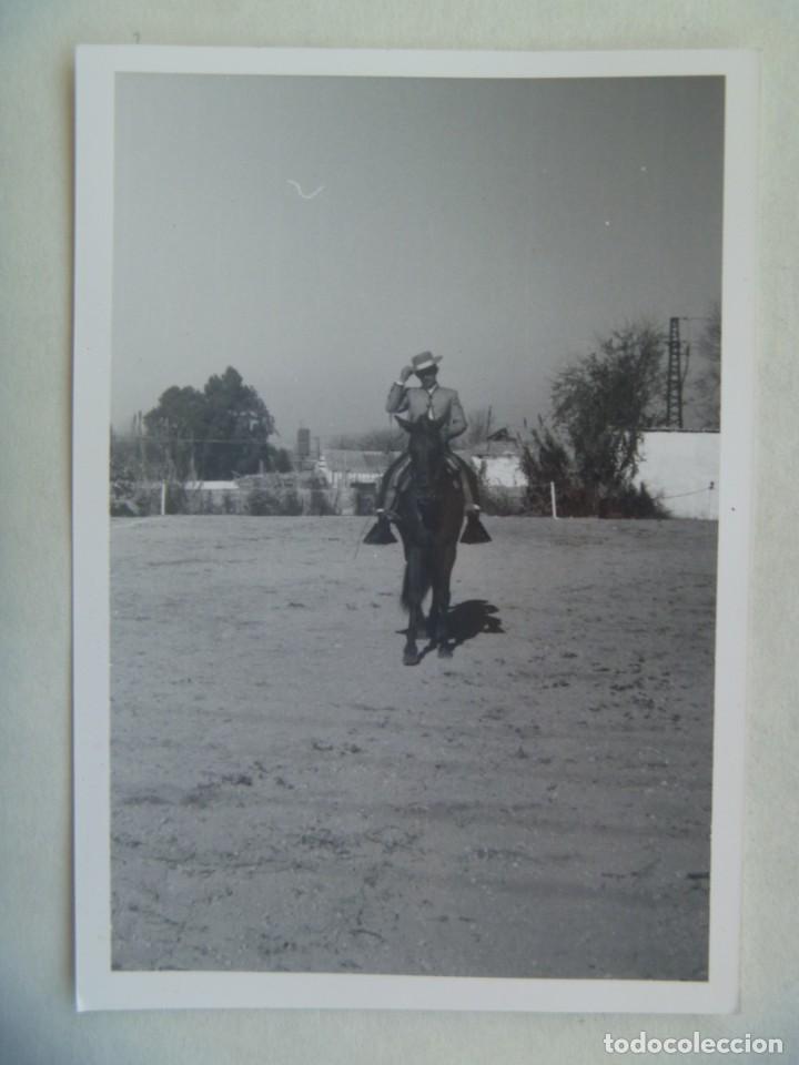 Fotografia antica: FOTO DE JINETE ANDALUZ A CABALLO, DOMA VAQUERA