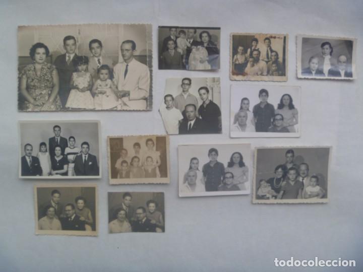 Photographie ancienne: LOTE DE 12 FOTOS DE FAMILIAS NUMEROSAS, POSANDO Y PARA DOCUMENTOS