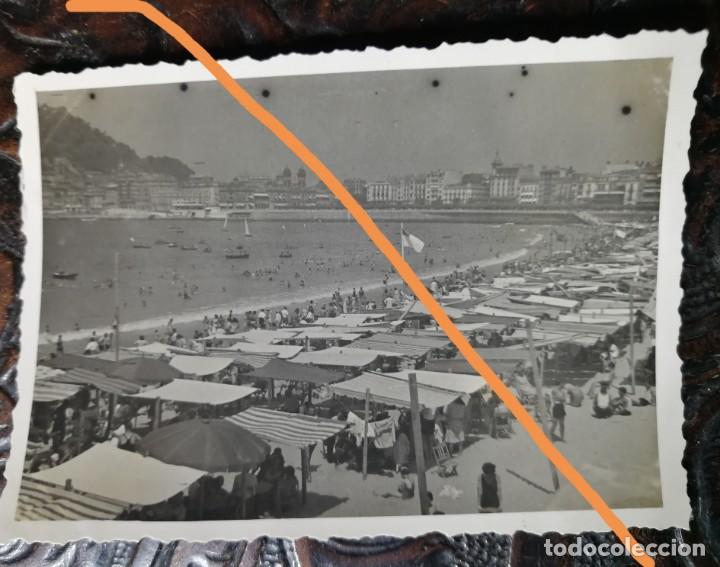 Alte Fotografie: antigua fotograf&iacute;a. Playa de San Sebasti&aacute;n. Foto a&ntilde;o 1947.