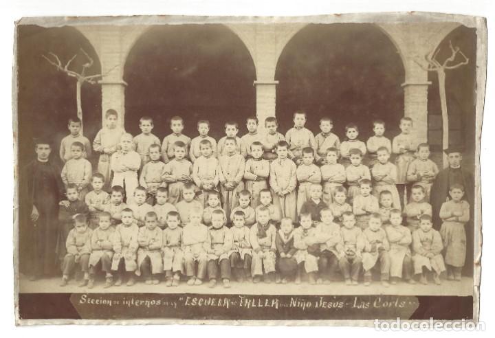 Fotograf&iacute;a antigua: FOTOGRAF&Iacute;A- SECCI&Oacute;N DE INTERNOS DE LA ESCUELA TALLER DEL NI&Ntilde;O JES&Uacute;S LAS CORTS. BARCELONA- SIGLO XIX