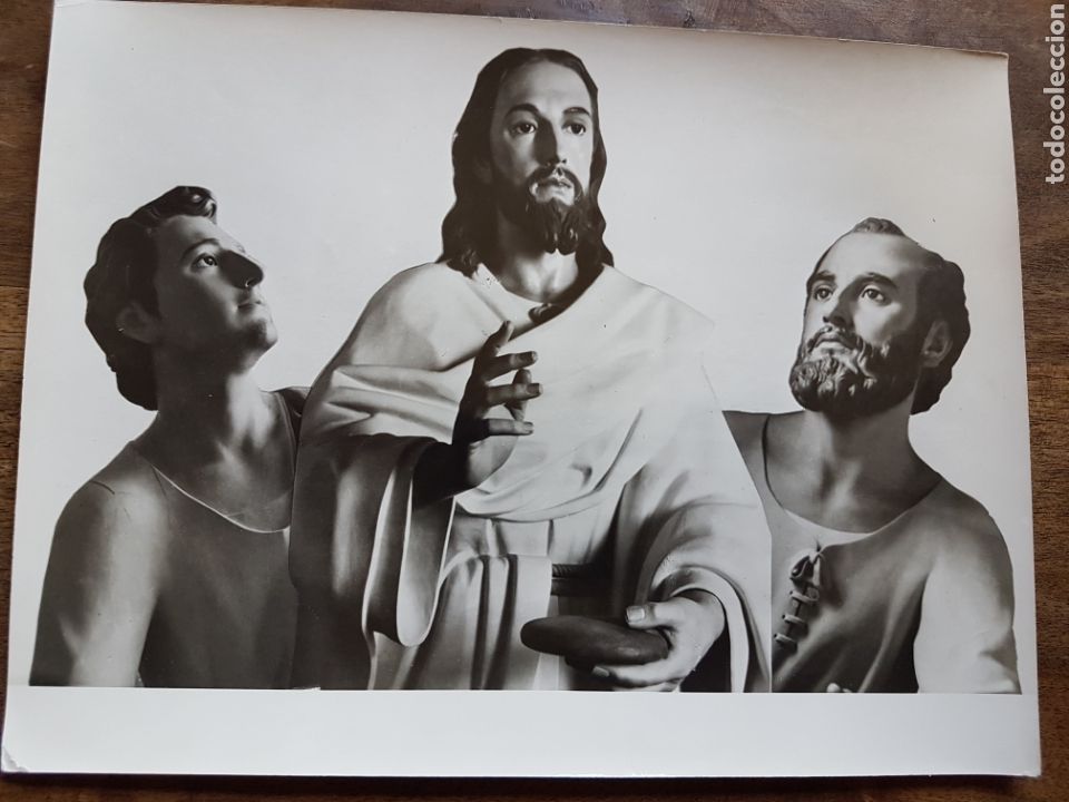 Fotograf&iacute;a antigua: Magnifica foto Santa Cena Baras Ubeda