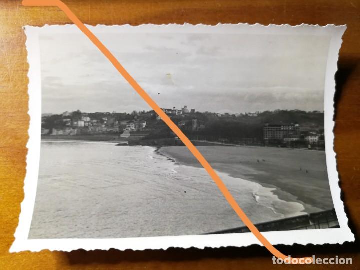 Photographie ancienne: antigua fotograf&iacute;a. Playa de San sebastian. Foto a&ntilde;o 1947..