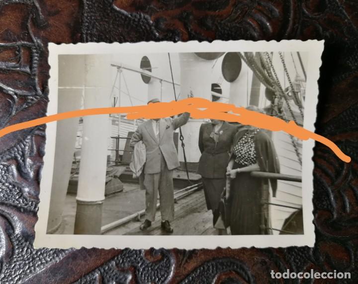 Fotograf&iacute;a antigua: antigua fotograf&iacute;a. barco o buque a vapor Rey Jaime II. Trasmediterr&aacute;nea. Foto a&ntilde;o 1948.