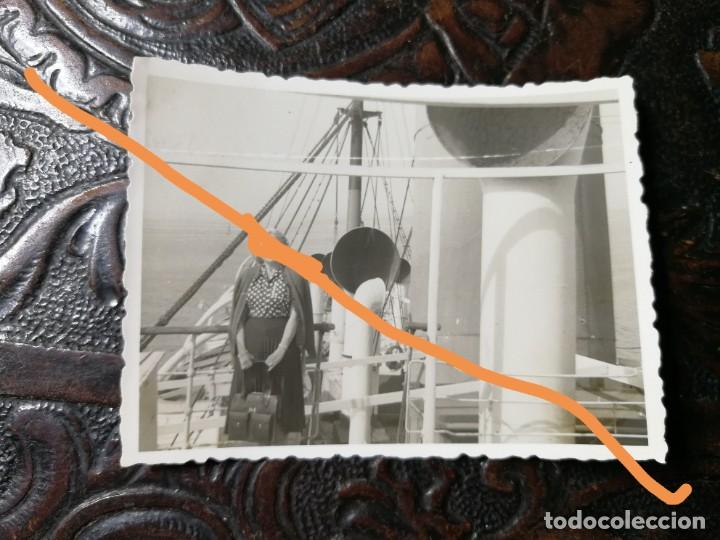 Fotograf&iacute;a antigua: antigua fotograf&iacute;a. barco o buque a vapor Rey Jaime Il. Trasmediterr&aacute;nea. Foto a&ntilde;o 1948.