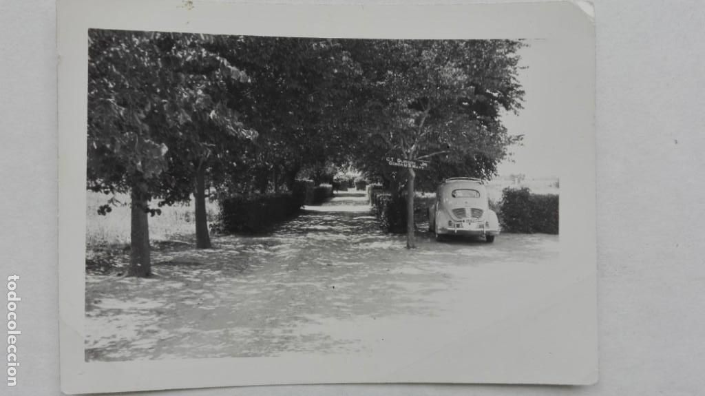 Antique Photography: FOTO DE PAISAJE CON COCHE VOLKSWAGEN MATRICULA DE MADRID APARCADO