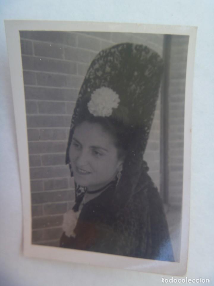 Fotografia antica: PRECIOSA FOTO DE SE&Ntilde;ORITA CON PEINETA Y MANTILLA