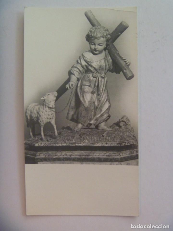 Fotograf&iacute;a antigua: FOTO DE IMAGEN DE NI&Ntilde;O JESUS CON CRUZ A CUESTA Y CORDERO, A&Ntilde;OS 40 - 50