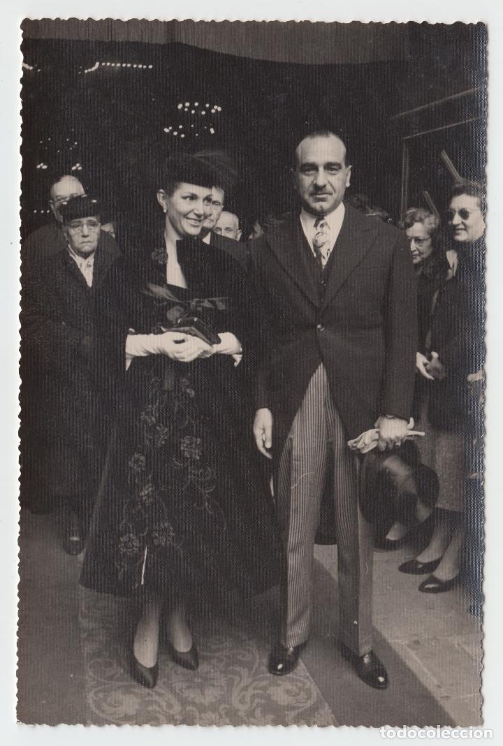 Fotograf&iacute;a antigua: Fotograf&iacute;a pareja de padrinos de boda 18x12 cm PEDIDO M&Iacute;NIMO 5&euro;