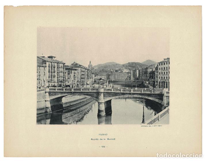 Fotograf&iacute;a antigua: BILBAO.- PUENTE DE LA MERCED. 32X24,5.TOTALES. FOTOTIPIA HAUSER Y MENET
