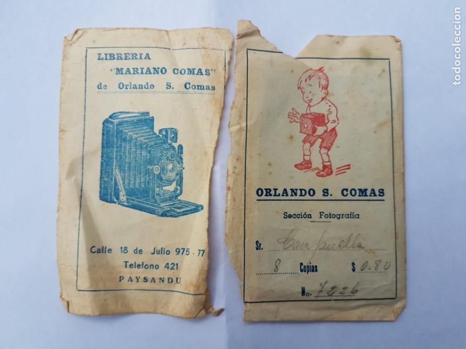 Alte Fotografie: ANTIGUO SOBRE 9 NEGATIVOS DE FOTOGRAFIAS, OLD ENVELOPE FOR NEGATIVE PHOTOGRAPHS, ENVELOPPE ANCIENNE