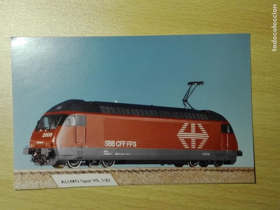 Fotograf&iacute;a antigua: 3017 - FOTO - LOCOMOTORA SUIZA SBB 2000 - ALLMO H0 1:87 - PAPEL KODAK - TREN FERROCARRIL