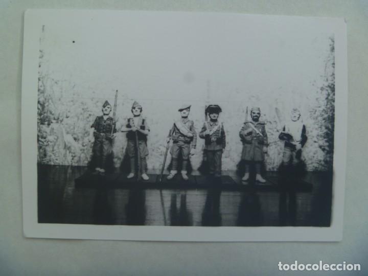 Fotograf&iacute;a antigua: FOTO DE ANTIGUAS FIGURAS DE PLOMO DE LA MARCA EKO, MILITARES DE LA GUERRA CIVIL, BANDO NACIONAL