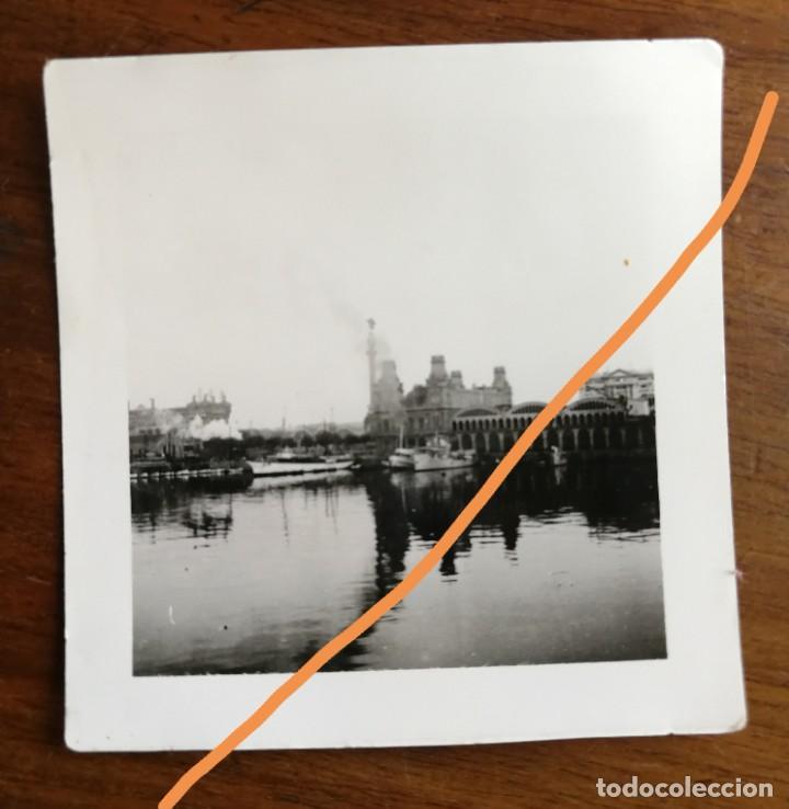 Alte Fotografie: Antigua fotograf&iacute;a. Puerto de Barcelona. foto a&ntilde;o 1935.
