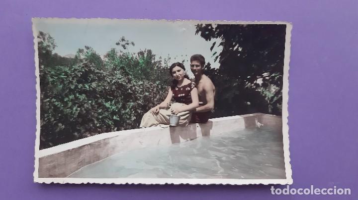 Fotografia antica: ANTIGUA FOTOGRAFIA COLOREADA PAREJA NOVIOS