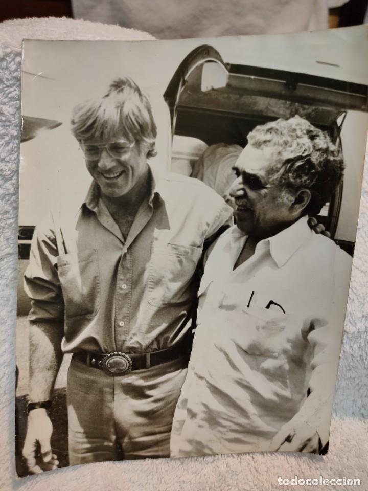 Fotograf&iacute;a antigua: ROBERT REDFORD GABRIEL GARC&Iacute;A M&Aacute;RQUEZ ENCUENTRO EN LA HABANA 1988 ORIGINAL