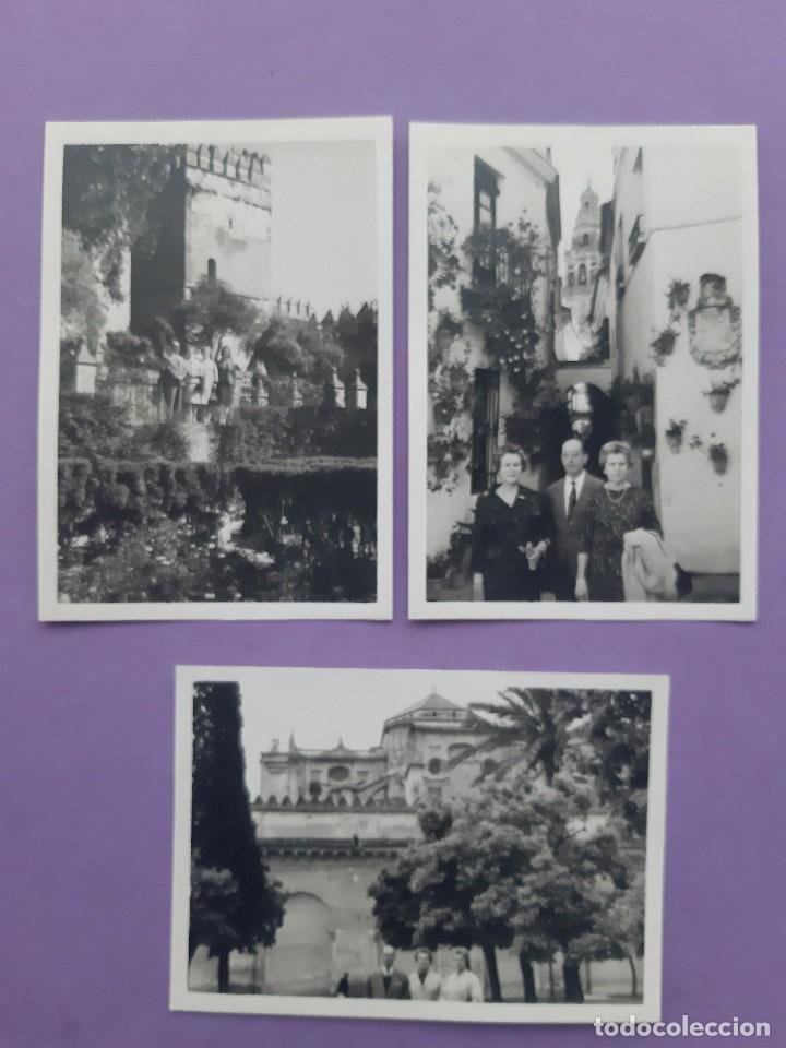 Fotografia antica: 3 ANTIGUAS FOTOGRAFIAS CORDOBA JARDINES DEL ALCAZAR CALLE LAS FLORES PATIO LOS NARANJOS MEZQUITA