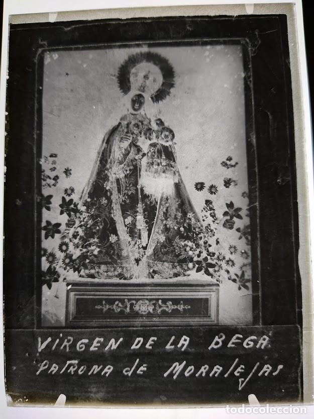 Photographie ancienne: MORALEJA C&Aacute;CERES ANTIGUO CLICH&Eacute; DE LA VIRGEN DE LA VEGA NEGATIVO EN CRISTAL