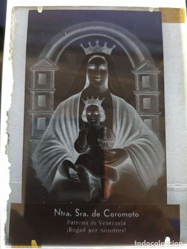 Alte Fotografie: CARACAS ANTIGUO CLICH&Eacute; DE NUESTRA SE&Ntilde;ORA DEL COROMOTO PATRONA DE VENEZUELA NEGATIVO EN CRISTAL