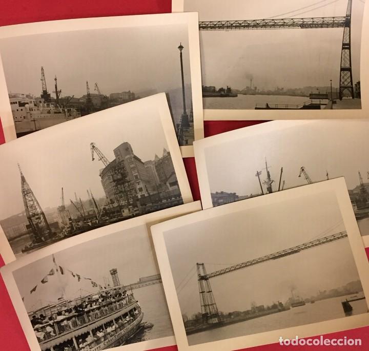 Fotograf&iacute;a antigua: FOTOGRAFIAS DE PORTUGALETE, PUENTE COLGANTE Y BARCOS A&Ntilde;OS 40-50 DIAZ Y CASA ROS