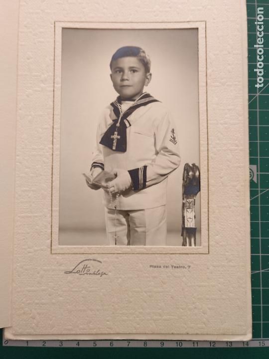 Alte Fotografie: Fotograf&iacute;a 2 Ni&ntilde;o vestido de marinerito. Primera Comuni&oacute;n. PEDIDO M&Iacute;NIMO 5&euro;