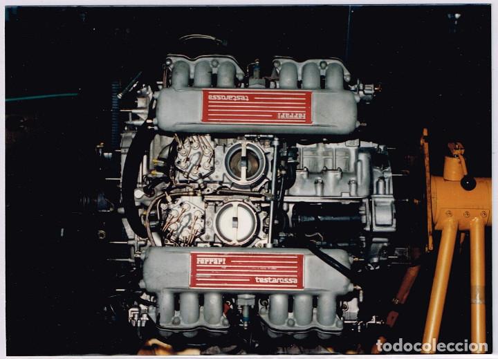Fotograf&iacute;a antigua: Foto Motor Ferrari Testarrosa - Tama&ntilde;o 13x18