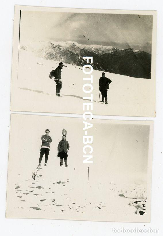 Fotografia antiga: LOTE 2 FOTOS ORIGINALES EXCURSIONISTAS EXCURSIONISMO PIRINEO CATALUNYA A&Ntilde;OS 20/30