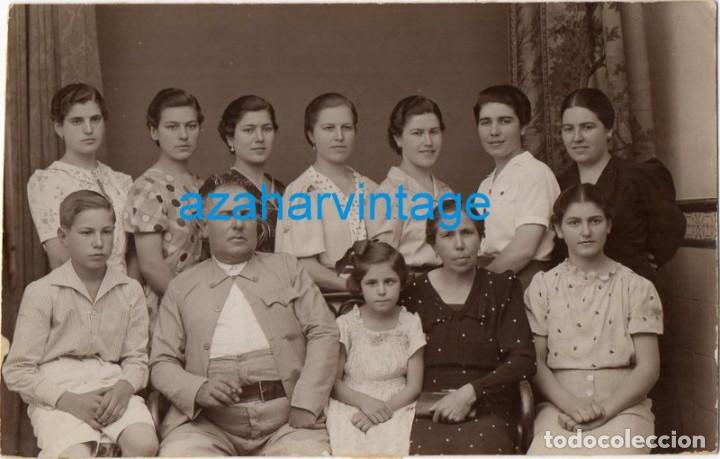 Antique Photography: PRECIOSA FOTOGRAFIA FAMILIAR, MATRIMONIO CON SUS DIEZ HIJOS, 14X9 CMS