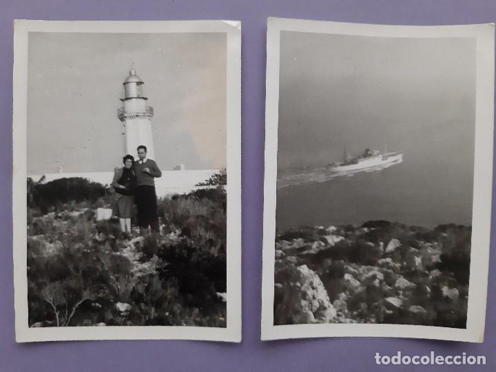 Alte Fotografie: 2 FOTOGRAFIAS ANTIGUO FARO POSIBLE ISLA BARCO