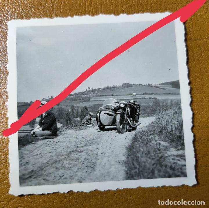 Alte Fotografie: Antigua fotograf&iacute;a. Motocicleta. foto a&ntilde;os 40/50.
