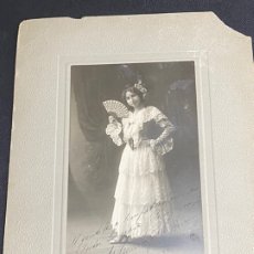 Fotografía antigua: AMELITA GALLI CURCI. FOTOGRAFÍA CON DEDICATORIA Y FIRMA. REPUTADA SOPRANO OPERA. MADRID 1914. Lote 244558505