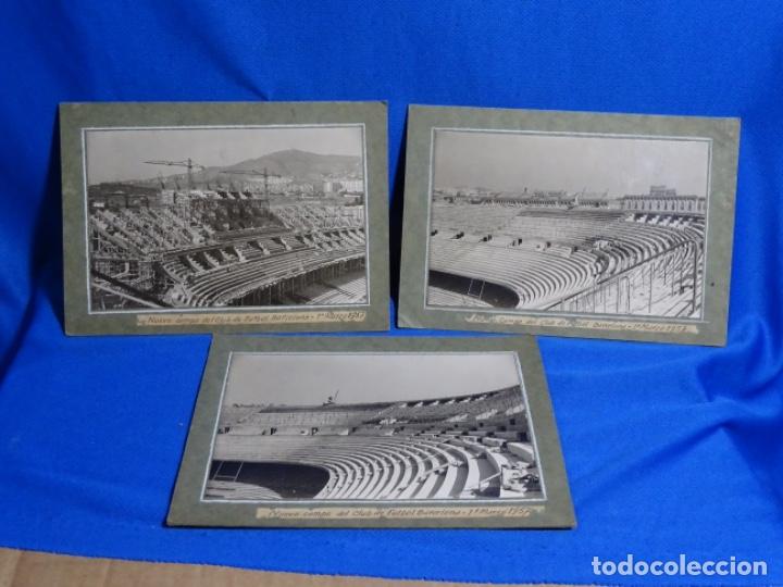 Antique Photography: 3 FOTOGRAF&Iacute;AS DEL ESTADIO NOU CAMP EN CONSTRUCCI&Oacute;N.1 MARZO 1957.FOTO SIMO GILI.