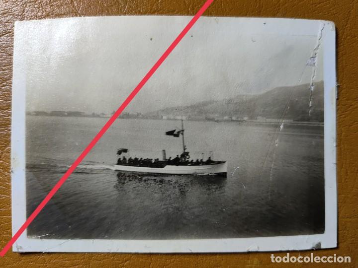 Fotograf&iacute;a antigua: Antigua fotograf&iacute;a.barco entrando al puerto de Barcelona.foto a&ntilde;o 1929.
