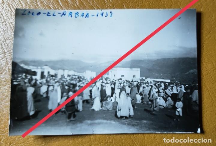 Fotografia antica: Antigua fotograf&iacute;a. Campamento espa&ntilde;ol zoco el arbaa. Foto a&ntilde;o 1938. Militar.