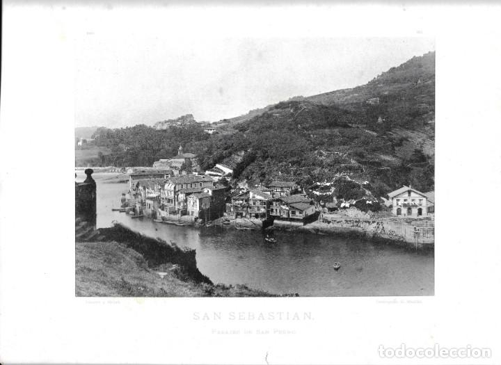 Antique Photography: FOTOGRAF&Iacute;A A&Ntilde;O 1892 FOTOTIPIA ORIGINAL SAN SEBASTIAN PUERTO PASAJES HAUSER Y MENET