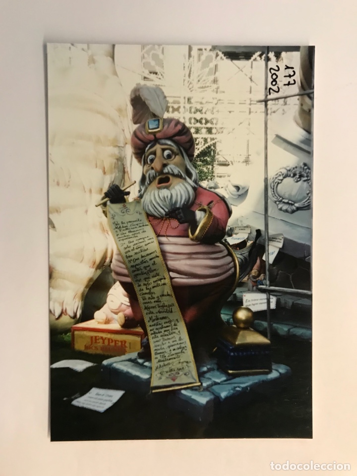 Fotograf&iacute;a antigua: FALLAS, Fotograf&iacute;a NINOT INDULTAT? Falla Sueca - Literato Azorin .. (a.2002) 14 x 9 cm.,