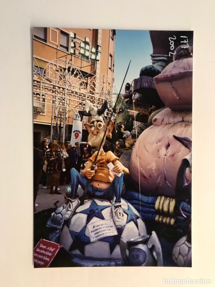 Fotograf&iacute;a antigua: FALLAS, Fotograf&iacute;a NINOT INDULTAT? Falla Sueca - Literato Azorin .. (a.2002) 14 x 9 cm.,