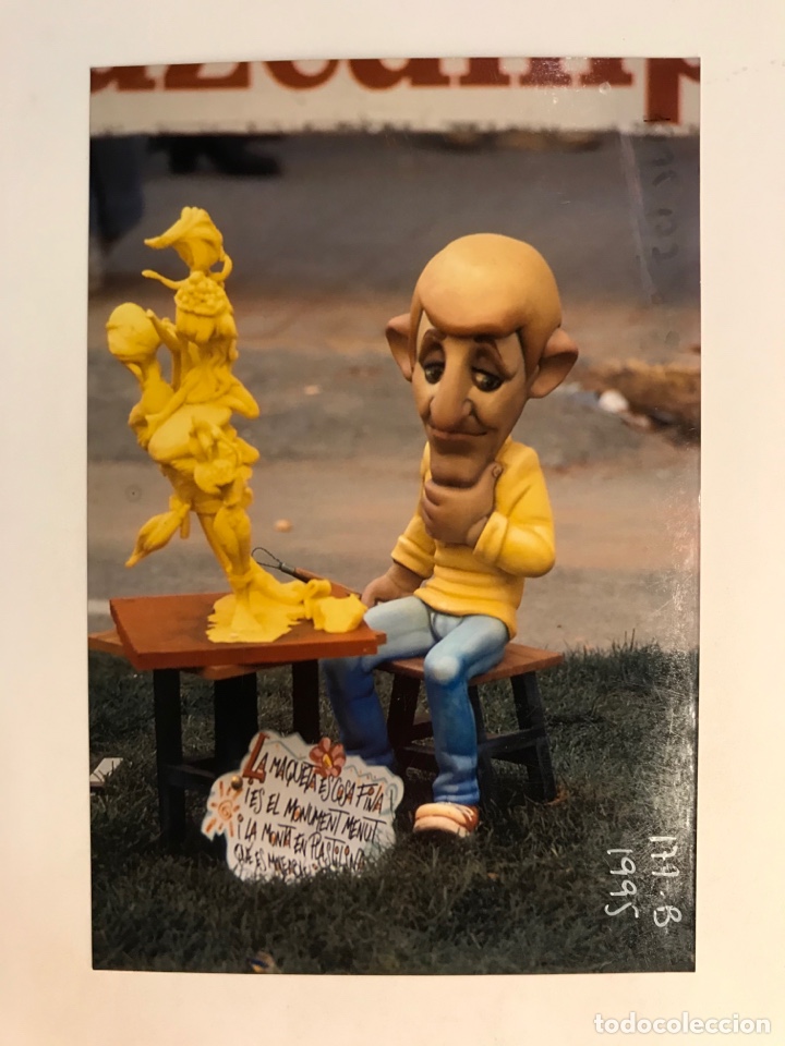 Fotograf&iacute;a antigua: FALLAS, Fotograf&iacute;a NINOT INDULTAT? Falla Sueca - Literato Azorin (a.1995) 14 x 9 cm.,