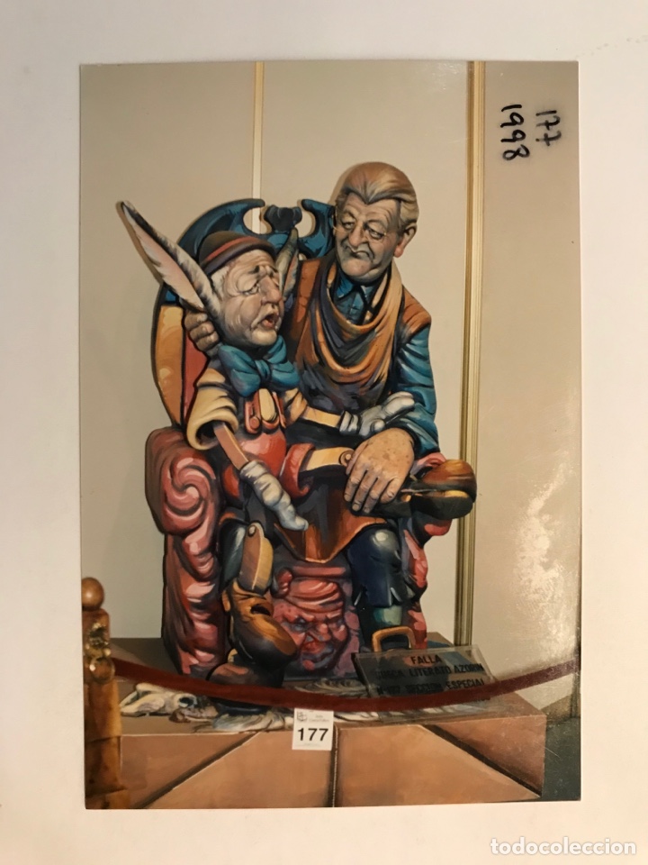 Fotograf&iacute;a antigua: FALLAS, Fotograf&iacute;a NINOT INDULTAT? Falla Sueca - Literato Azorin (a.1998) 14 x 9 cm.,